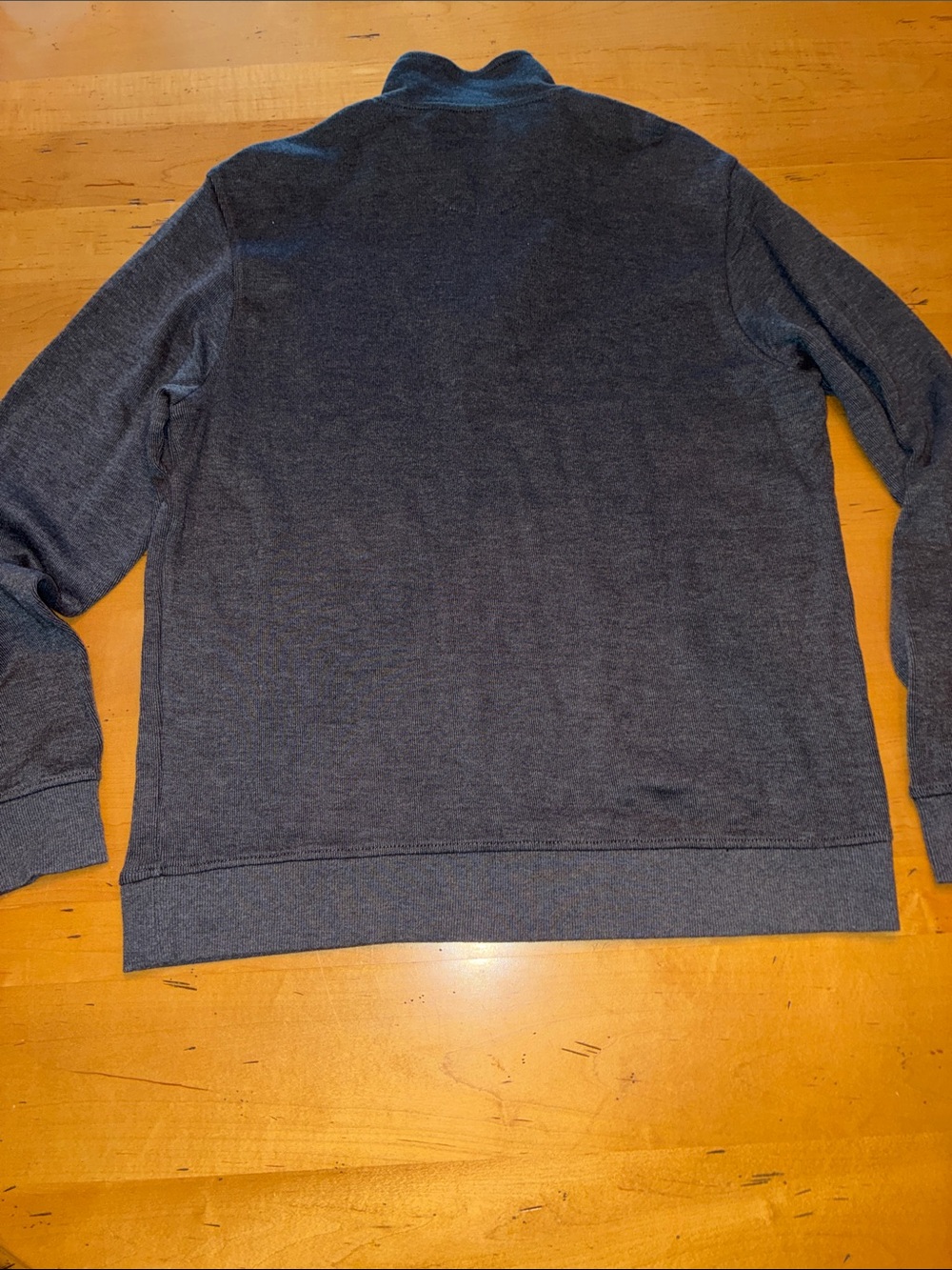 VAN HEUSEN EUC Men's Quarter-Zip Pullover Long-Sleeve Sweater, Charcoal Size XL. - Picture 9 of 9